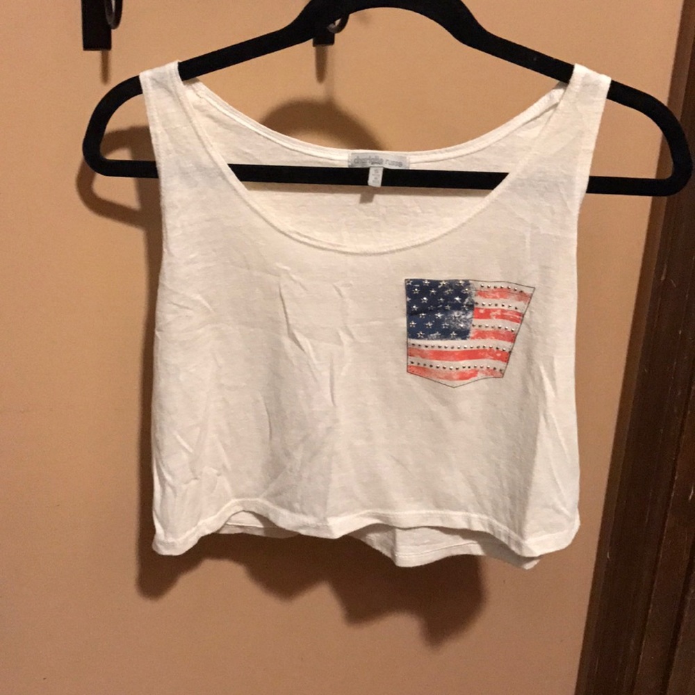 American flag crop top